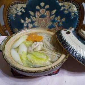 白菜と骨付き鶏のヘルシー鍋